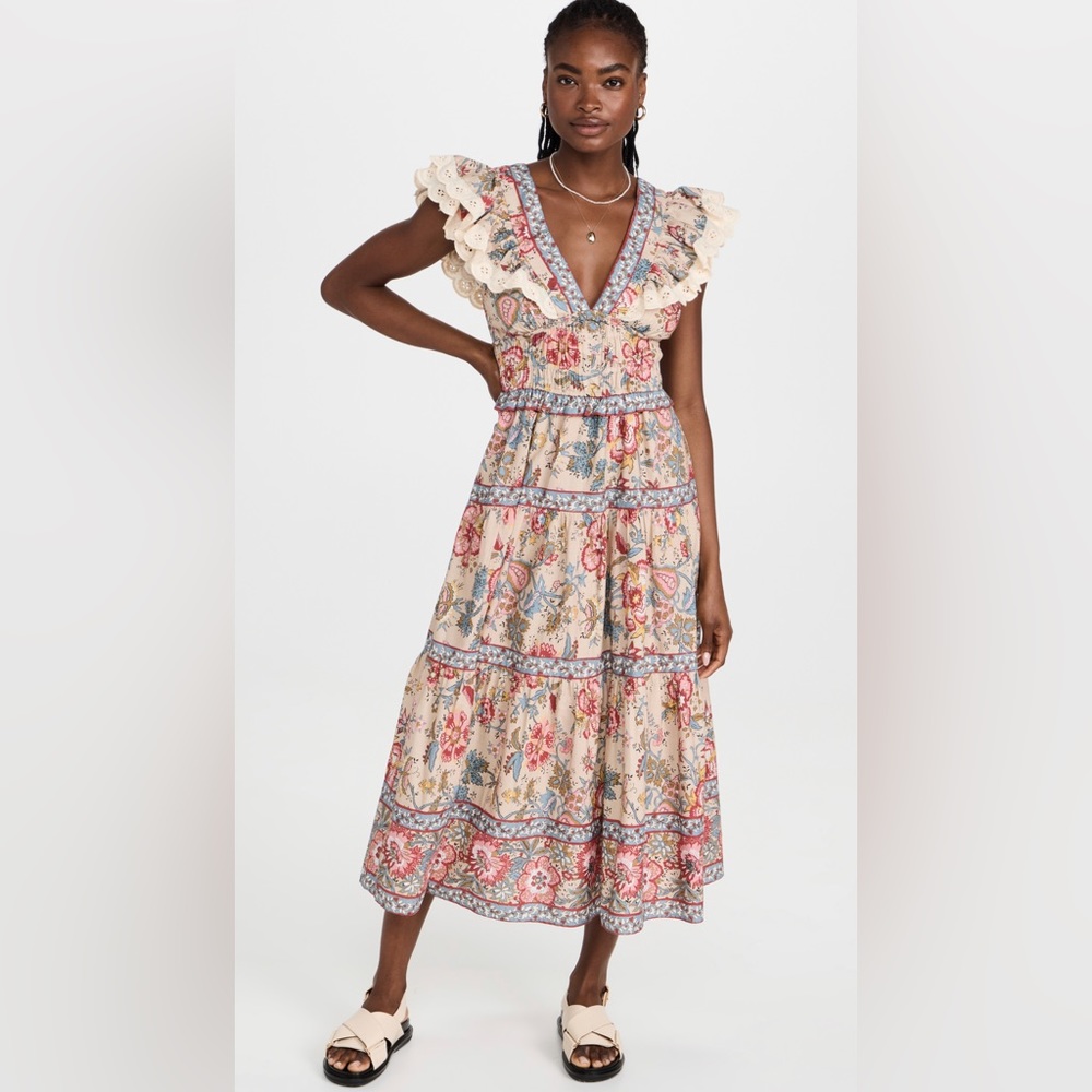 Sea New York NY Tess Midi Dress Cream Floral